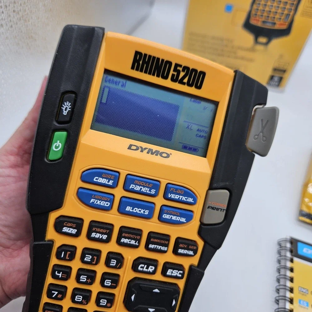 DYMO Rhino 5200 Industrial Label Maker ANSI/TIA-606-A Cable Heavy-Duty Labeling